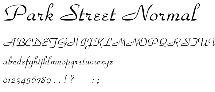 Park Street Normal font
